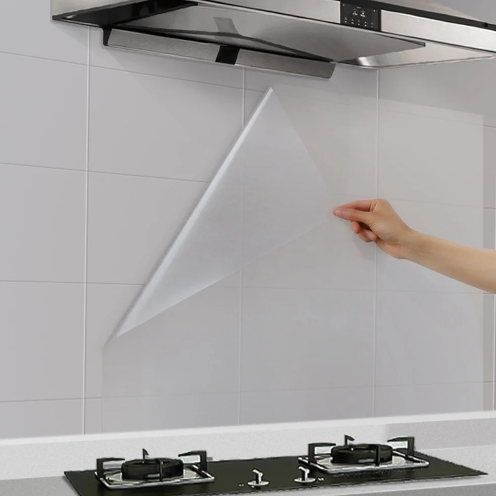 

3 Rolls Oil-Proof Sticker Self-Adhesive Waterproof Kitchen Cabinet Wall Tile Floor Sticker Easy Clean Peel Remove