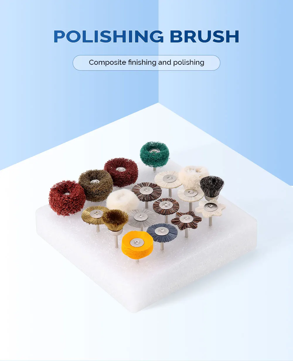 18 Stück/Box AZDENT Dental-Polierbürsten-Set HP2.35mm Komposit-Porzellan-Schleifer Polierer Zahnarzt Zahnmedizin Laborwerkzeug – Detail 1