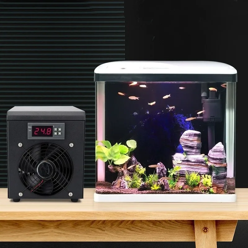 160L/300L Aquarium Chiller Hydroponic Water Chiller with Quiet Refrigeration Compressor for Saltwater Freshwater Coral Jellyfish
