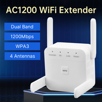 FENVI AC1200 WiFi Repeater Dual Band 2.4G/5GHz 1200M WiFi Extender Amplifier With 4 Antennas Long Range Network Access Point