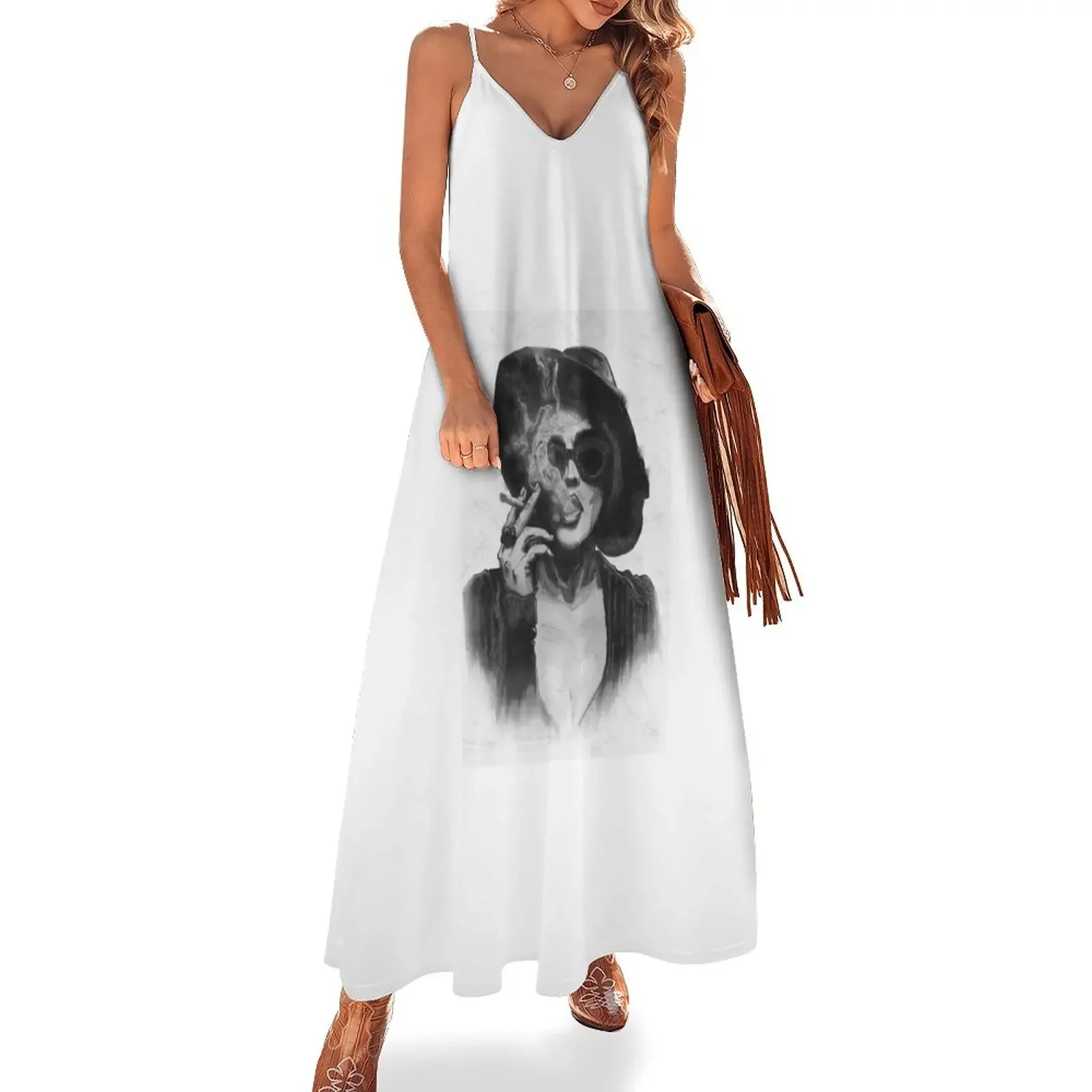 

Marla Singer Illustration Sleeveless Dress Long dress clothes for woman Women's long dress birthday for women luxury 2024