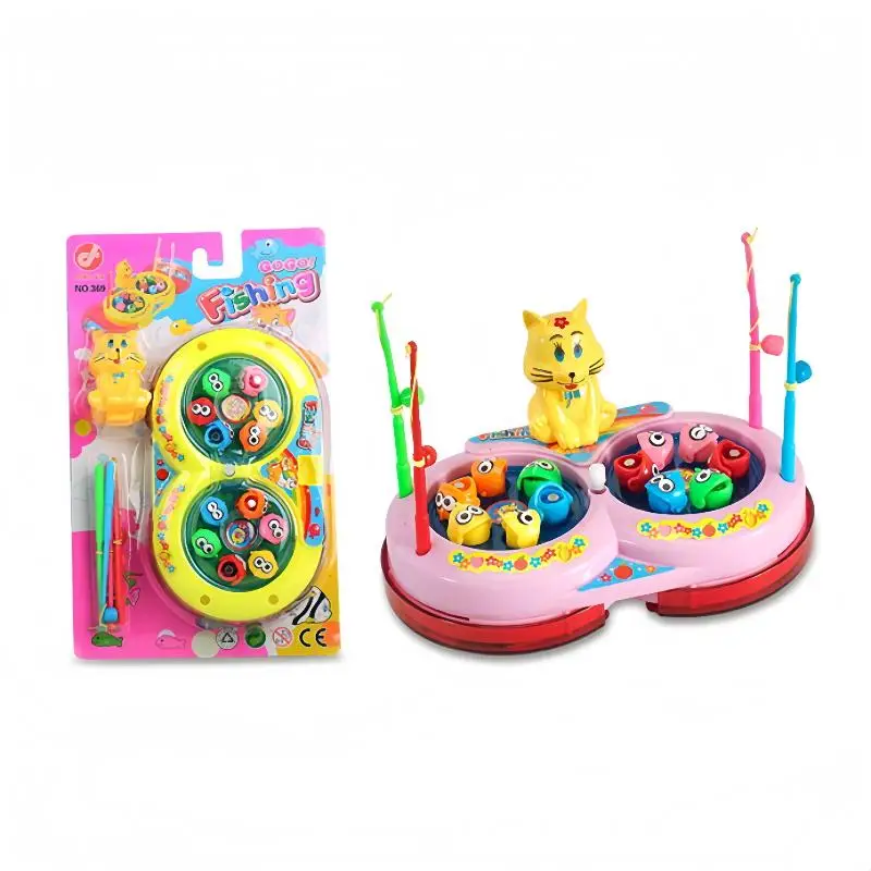 1 Set Magnetic Small Fish Wind-up Clockwork Toys Mini Fishing Machine Parent-child Game Kids Birthday Gifts