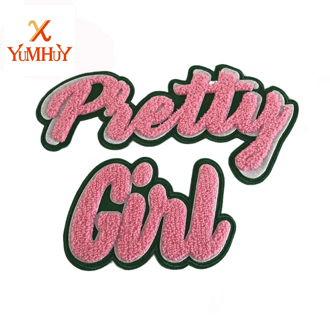 

"Pretty Girl" "pretty poodle" " finer woman " " Diva " chenille patch/sorority iron-on patches