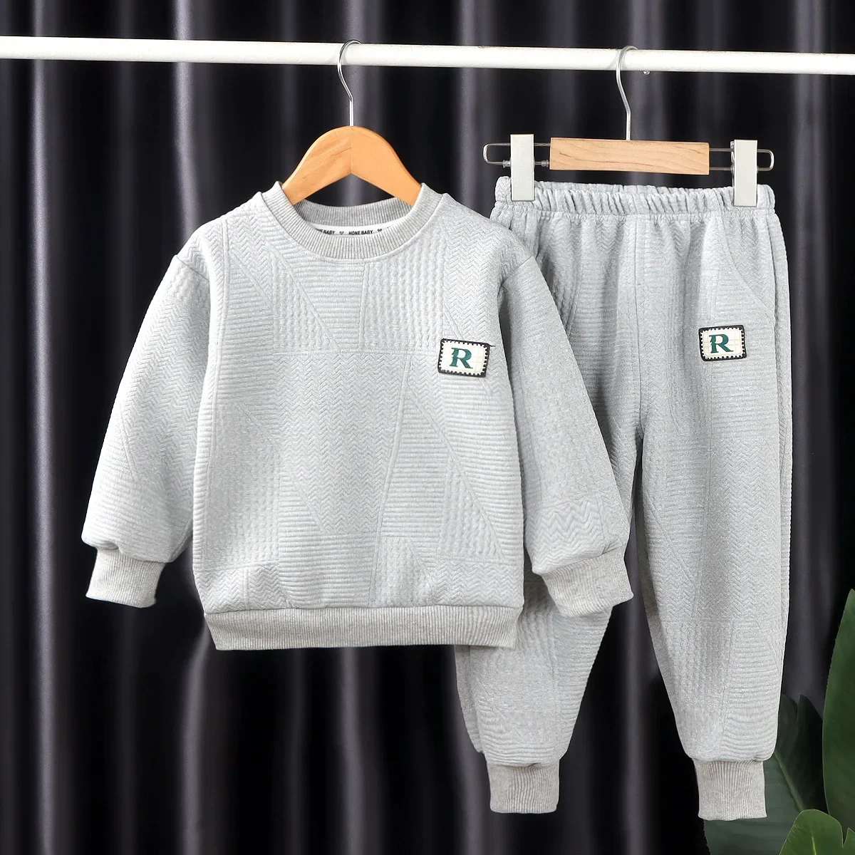 

2Piece Spring Autumn Toddler Boy Clothing Kids Clothes Korean Fashion Letter Long Sleeve Baby Tops+Pants Children's Sets BC1699