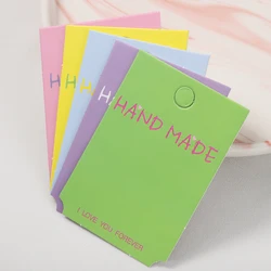 50 stücke Haars pangen Verpackungs karten handgemachte Haarnadeln zeigen Papier karten für DIY Haarschmuck Einzelhandel Preis schilder Inhaber Etikett