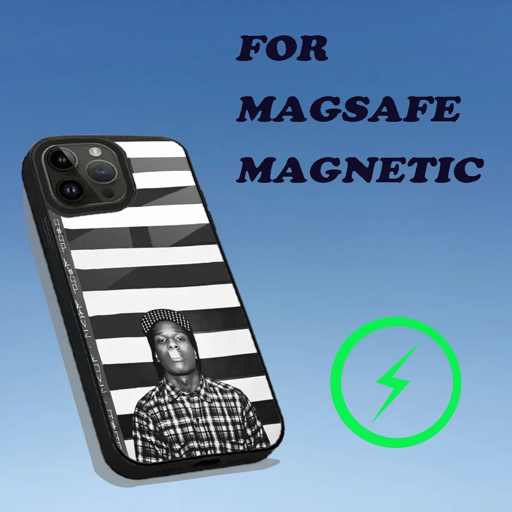 A-A$AP R-Rocky Rapper Phone Case For iPhone 15,14,13,12,11,Plus,Pro,Max Mini Magsafe Magnetic Wireless Charging