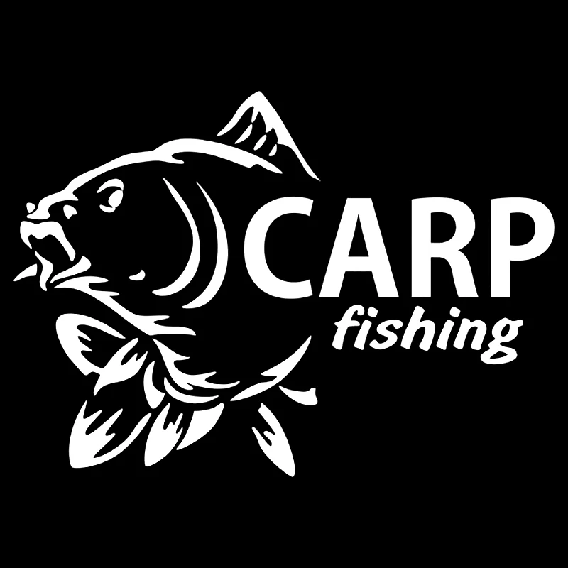 Die-Cut Vinyl Decal Carp fishing Car Sticker Waterproof Auto Decors on Car Body Bumper Rear Window Laptop Choose Size 41361#