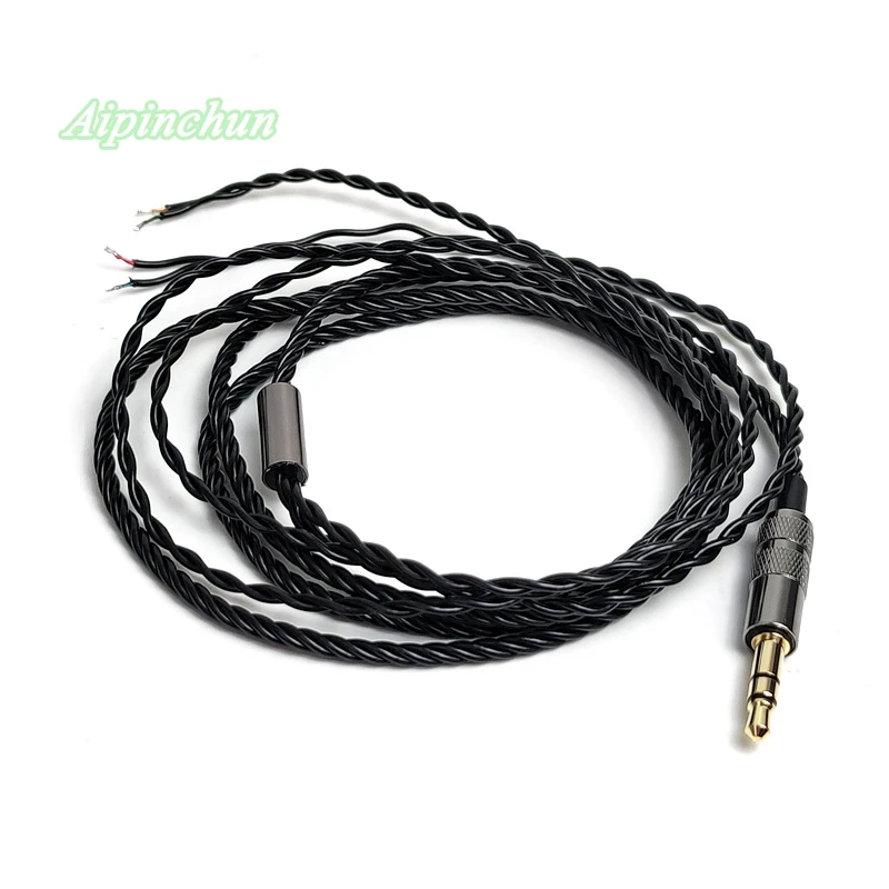Aipinchun 3,5mm DIY Kopfhörer Kabel Kopfhörer Reparatur Ersatz 3-polige Buchse Upgrade-Leitung 30-Draht-Kern
