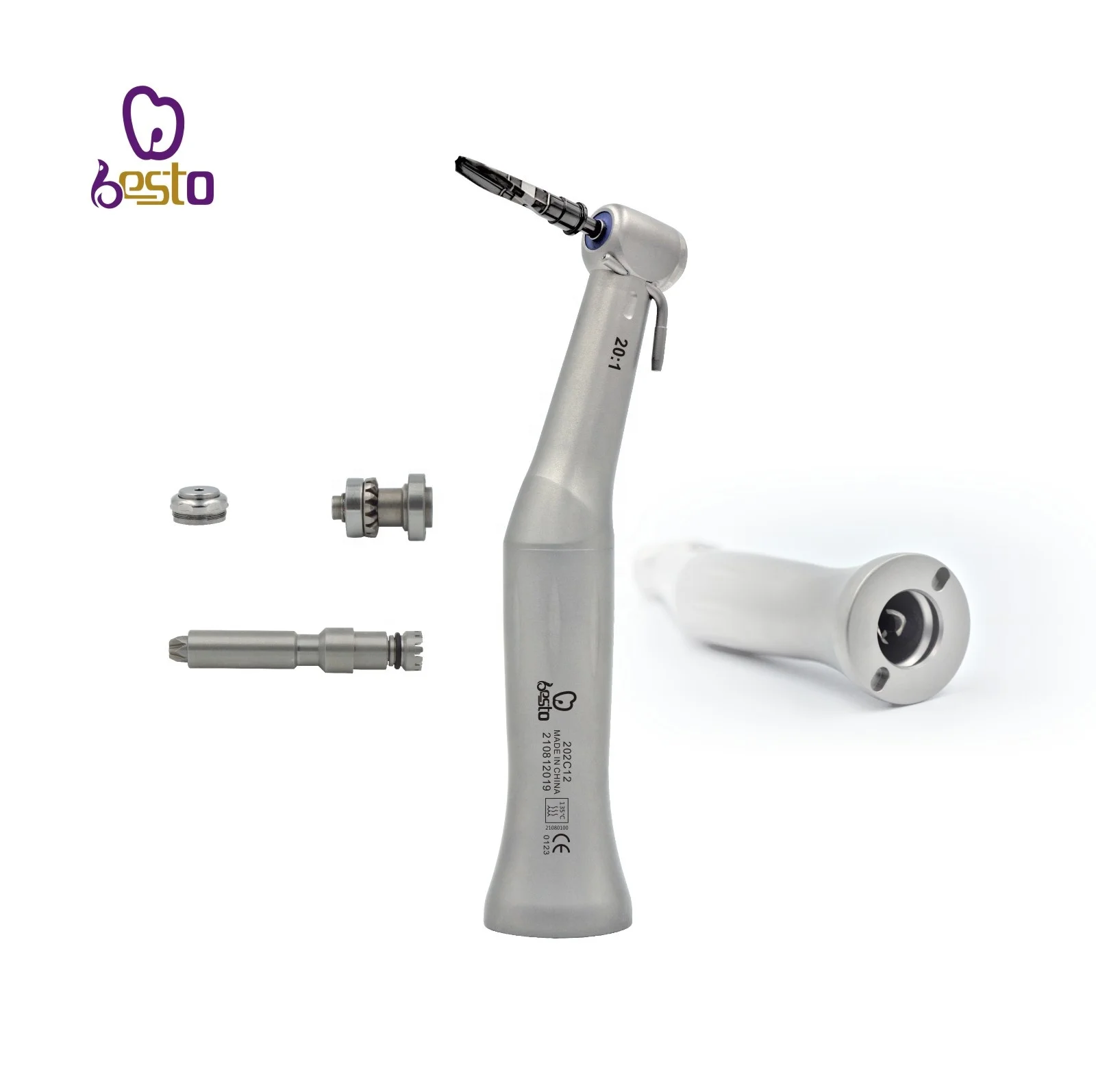 

den tal 20:1 Contra Angle imp lant Low Speed Handpiece Stainless Odontologia Surgical Contra Angle Instrument