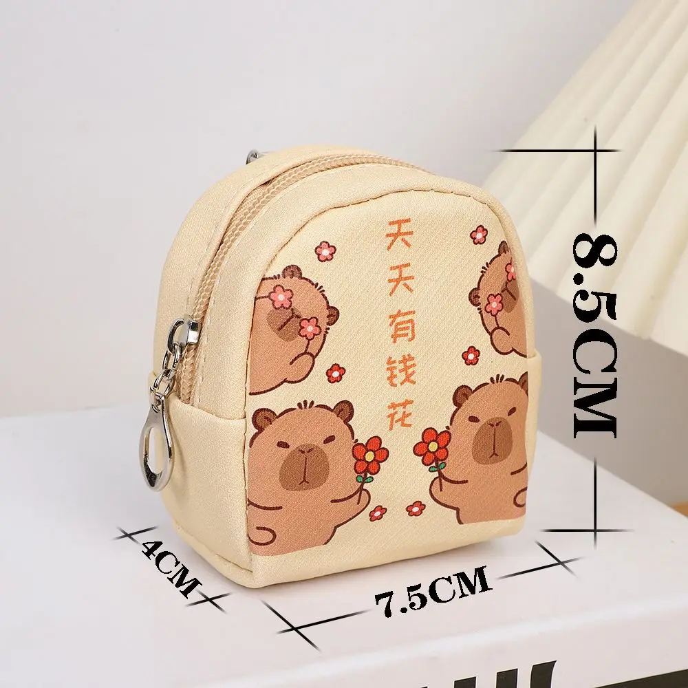 Милые женские кошельки из искусственной кожи, коричневые кошельки с капибарой и капибарой, кошельки для монет, держатель для карт для женщин и девочек