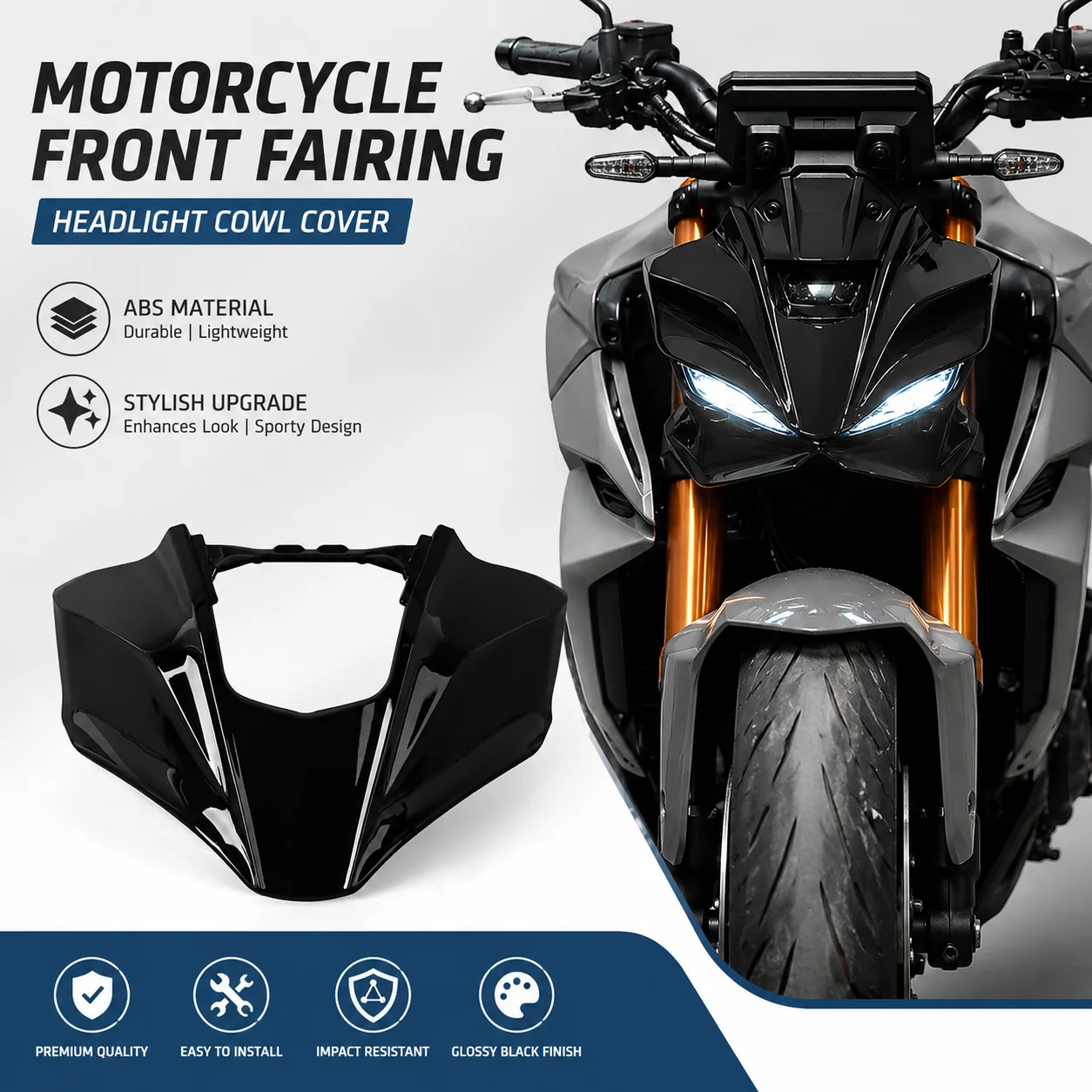 

Motorcycle Front Fairing Cowl Headlight Cover Inner Trim Panel Compatible With Yamaha MT-09 MT09 SP 2024-2026