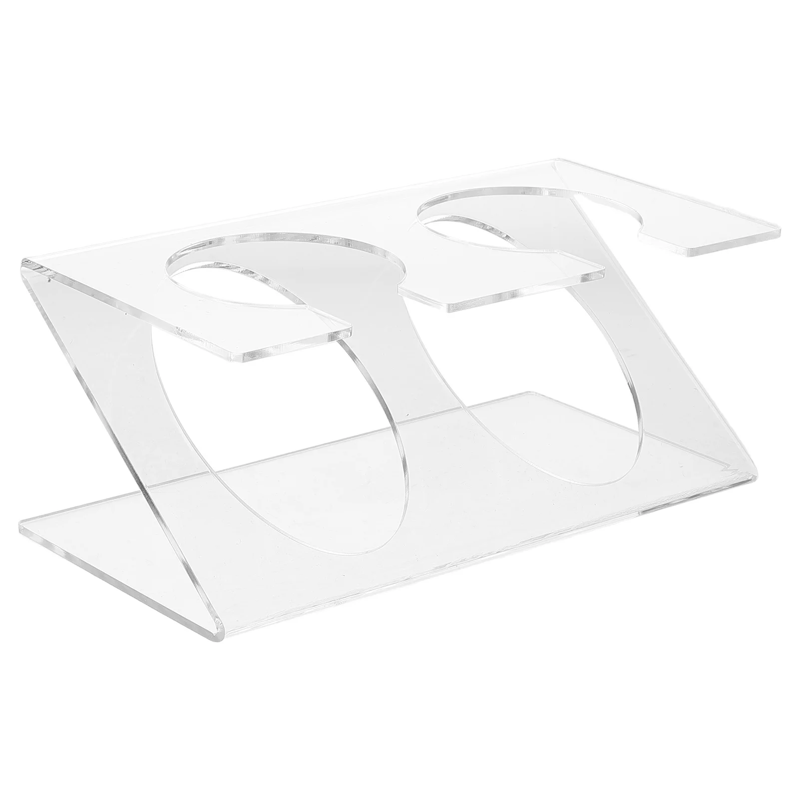 

2 Slots Clear Acrylic Test Tube Display Rack For Coffee Bean Tea Storage Organizer Dosing Vials Holder Kitchen Spice Rack