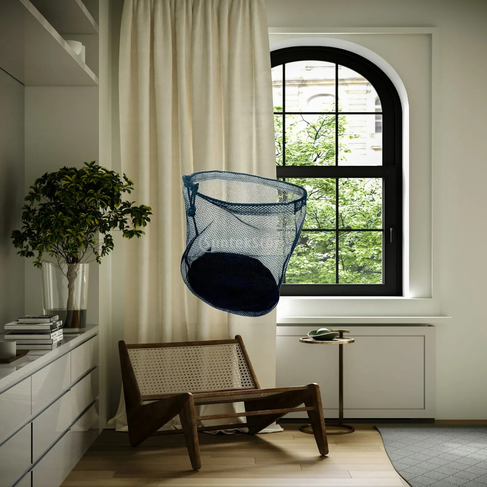 Sports Ball Storage Mesh Bag Heavy Duty Drawstring Ball Pouch for Garage Basketball Volleyball Football Home Use