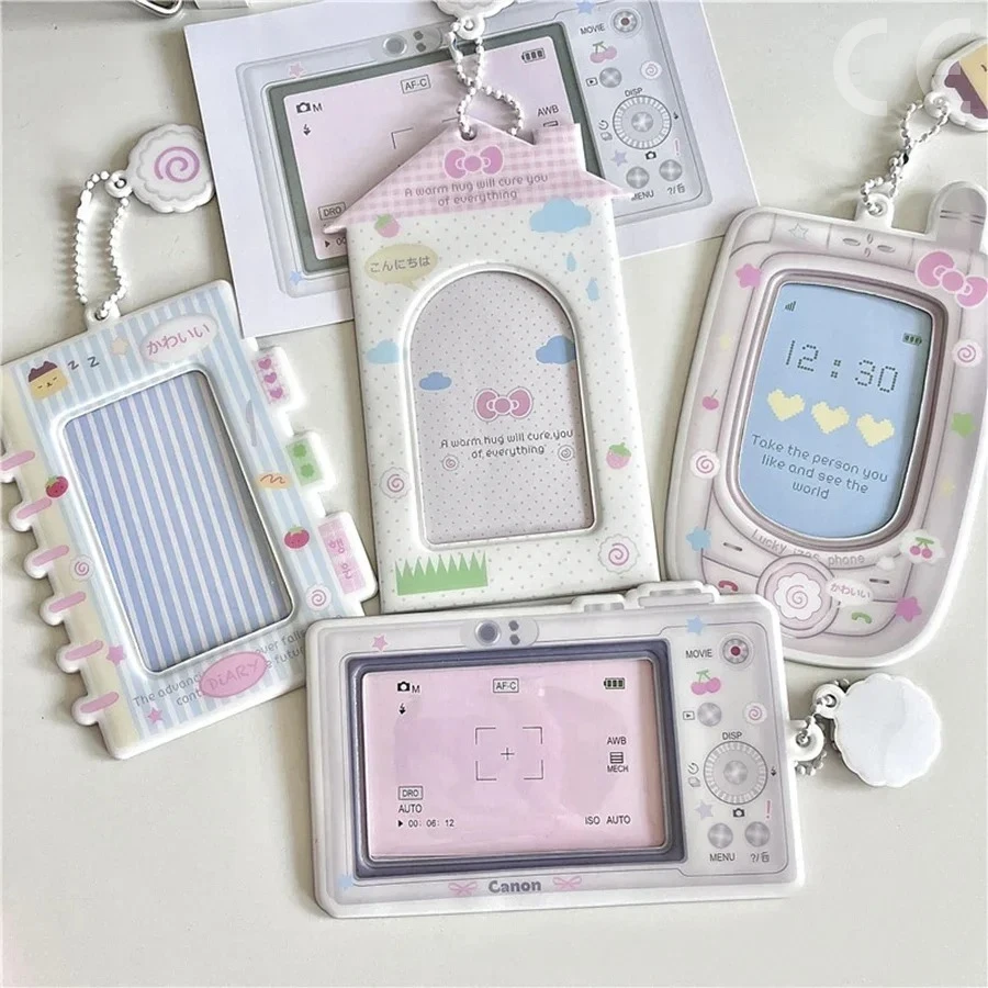 PVC Card Cover Mobile Phone Camera Fan Star Love Beans Small Card Campus Card Collection Card Bag Display Pendant