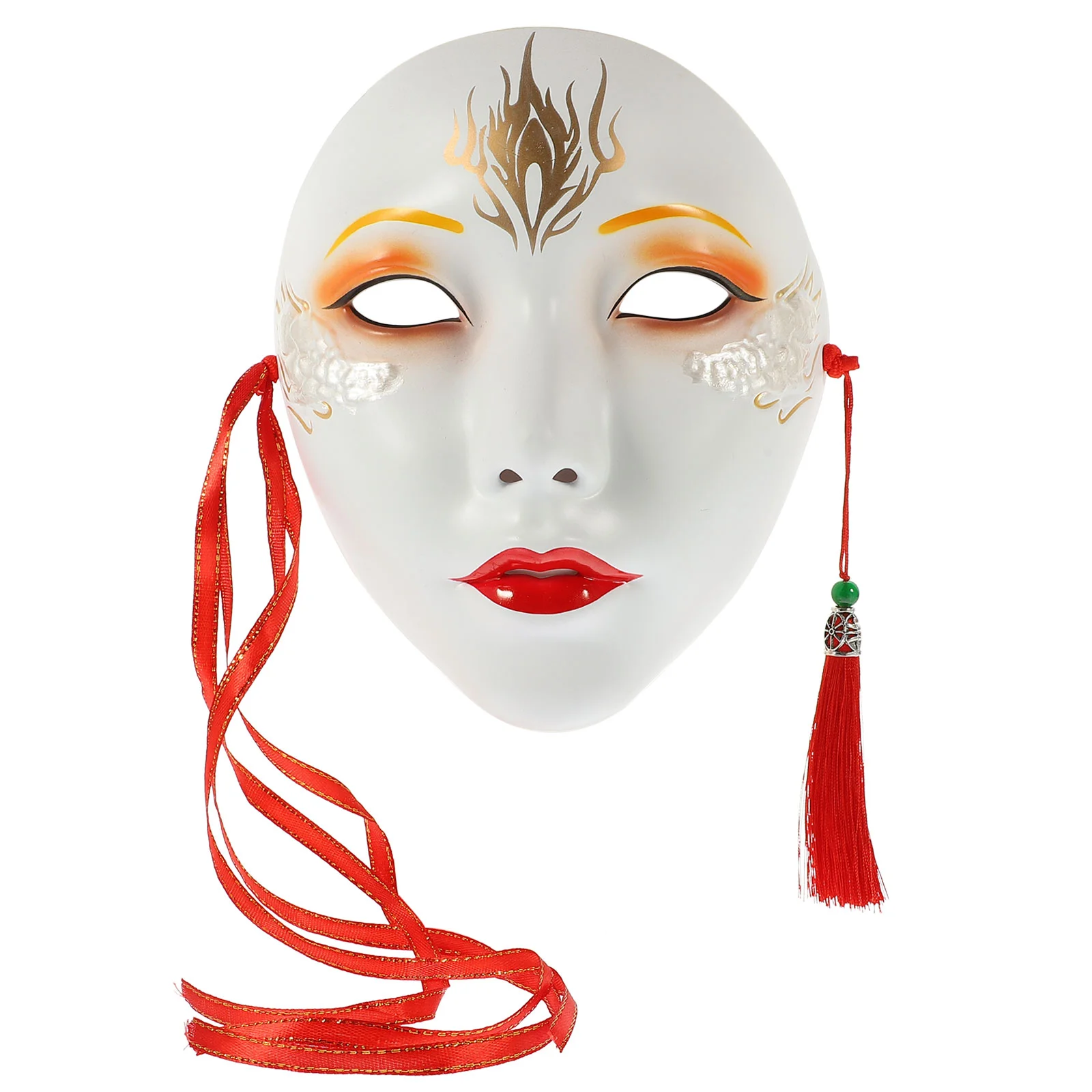 Elegant Masquerade Mask for Women Durable Plastic Cosplay Mask for Halloween Parties Performances and Festivals