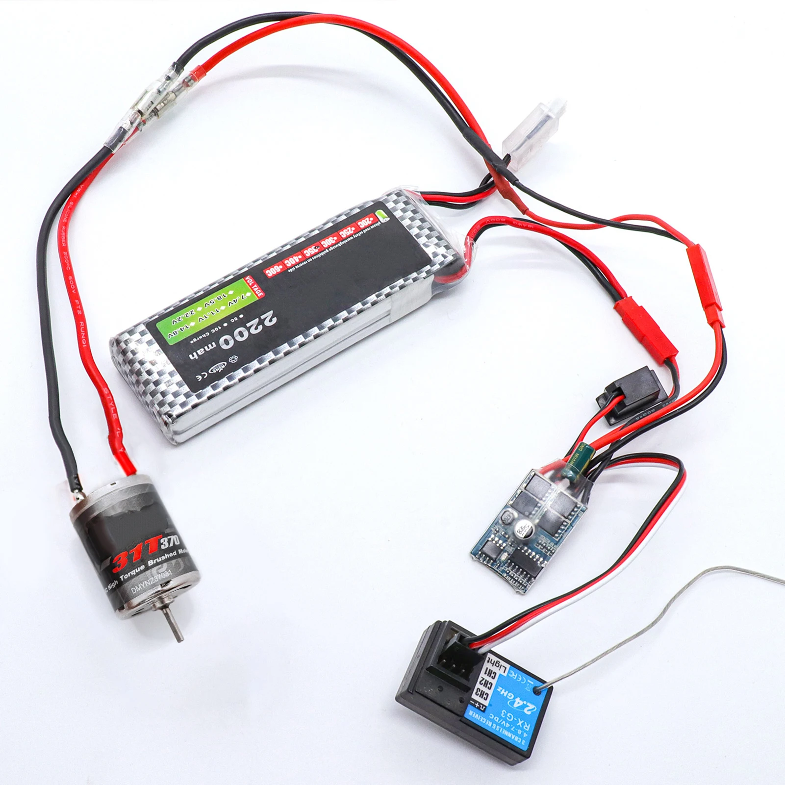 

Универсальный высокомоментный щеточный двигатель 370 из нержавеющей стали 31T для моделей автомобилей и лодок на радиоуправлении