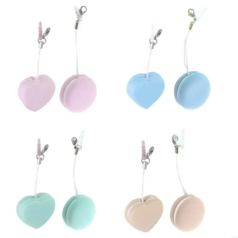 195C 2pcs Soft Microfiber Cloth for Phone Screen Cleaning Tool Macaron Pendant