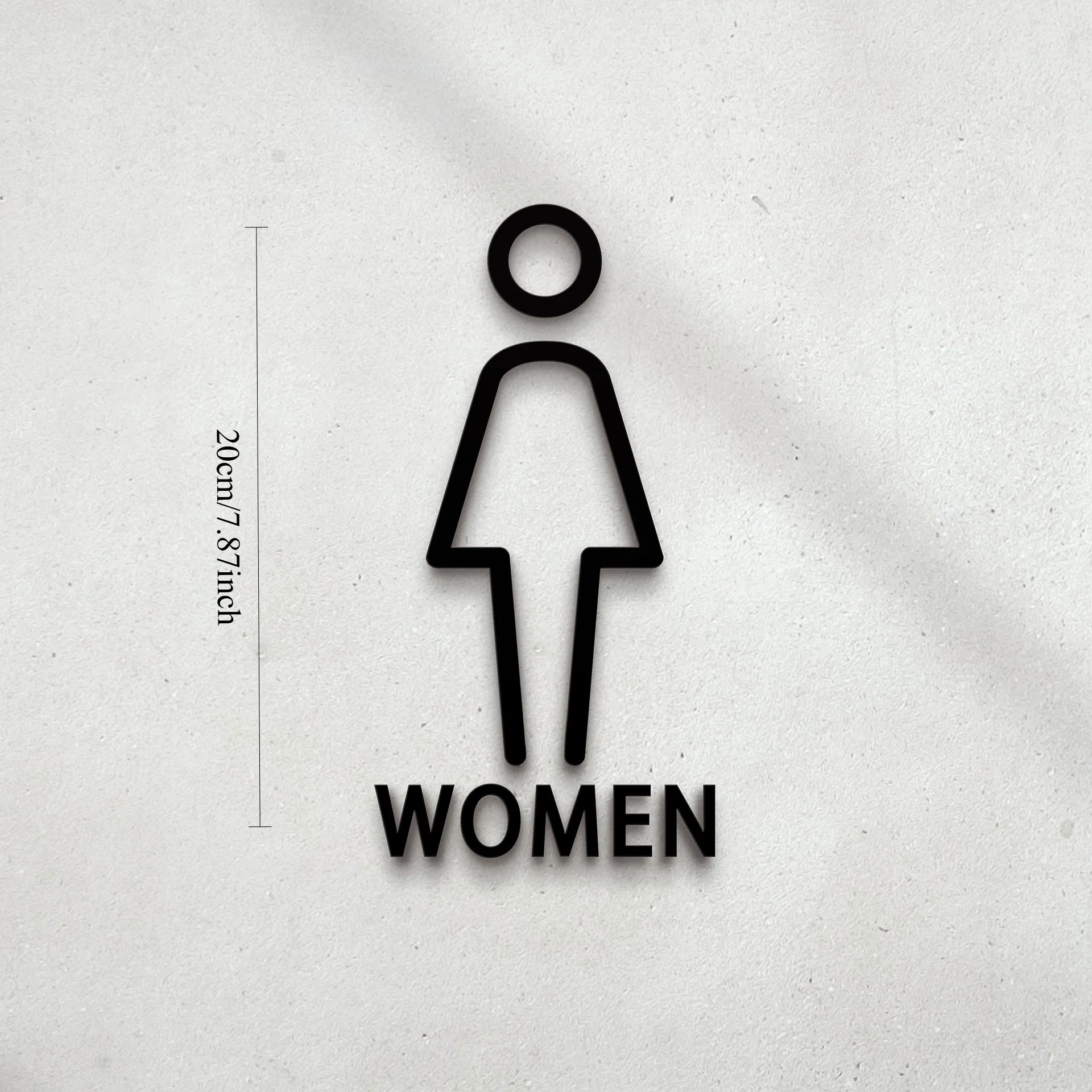 1PC Toilet door number, toilet sign,  acrylic three-dimensional male and female creative personality, minimalist style
