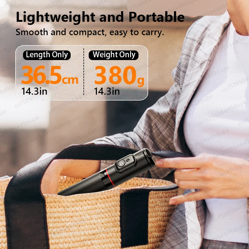 1830mm Wireless Selfie Stick Tripod, Foldable Stand with Optional Light for Smartphones Balance Steady Shooting Live Brackets