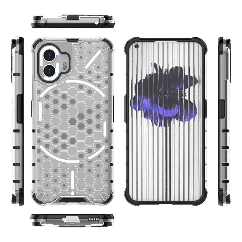 Shockproof Case for Nothing Phone 2 Cover Nothing Phone 2 Capas Transparent Bumper Honeycomb Clear Fundas Nothing Phone 2 (2)