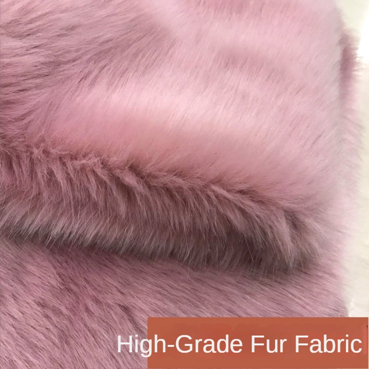 

Fur Fabric By The Meter for Coats Bags Clothes Sewing High-grade Imitation Fox Cloth Decorative Plush Thickened Winter Plain Diy