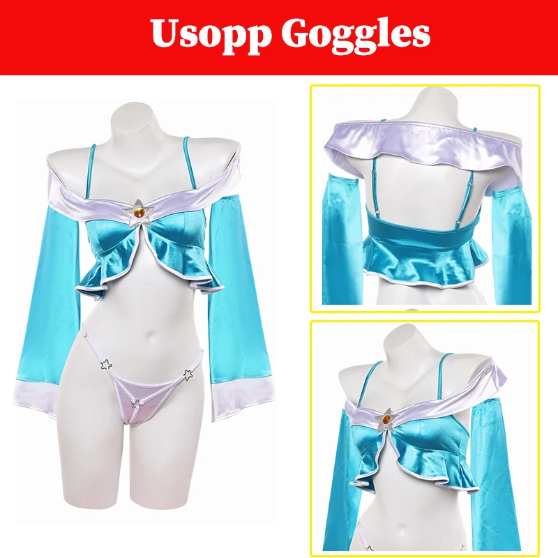 Anime Game 2026 Movie Rosalina Blue Cosplay Costume Women Female Top Pant with Arm sleeves For Halloween Carnival Outfits
