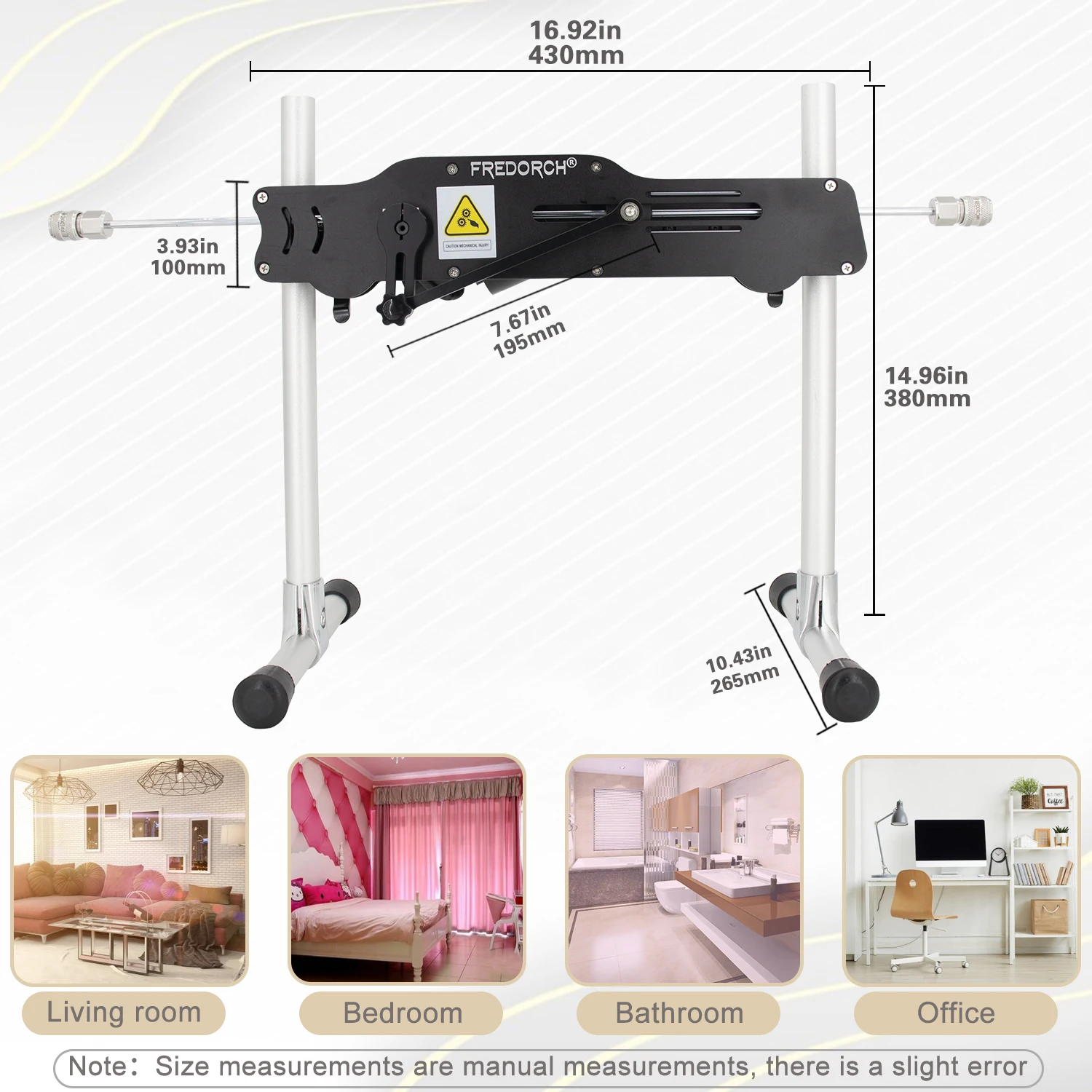 Fredorch قوية صامتة 120 واط آلة الجنس APP اللاسلكية التحكم المزدوج للإناث الذكور الحياة الجنسية مع دسار FRH1 آلة الحب الكبار #3