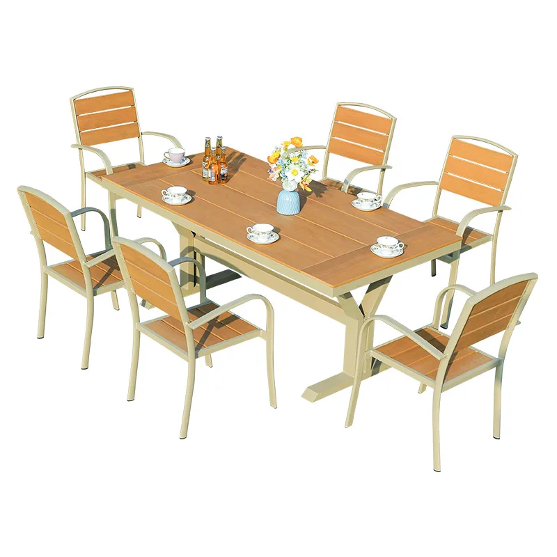 

Outdoor plastic wood tables and chairs preservative wood outdoor villa