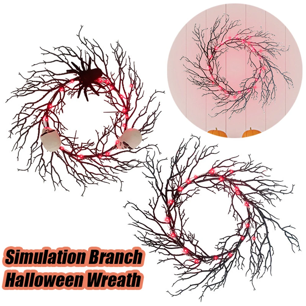 

Simulation Dead Branch Halloween Wreath Plastic Glowing Black Tree Branch Bendable Lightweight Shimmering Glow Decoration