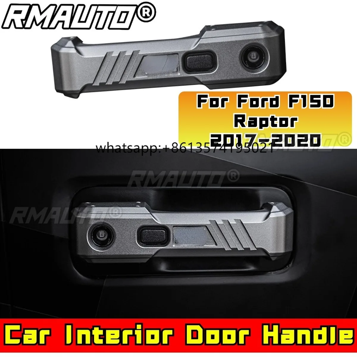 

For Ford F150 Raptor 2017-2020 Exterior Accessories Car Interior Door Handle Handle kit Inner Handle Black Modification Part