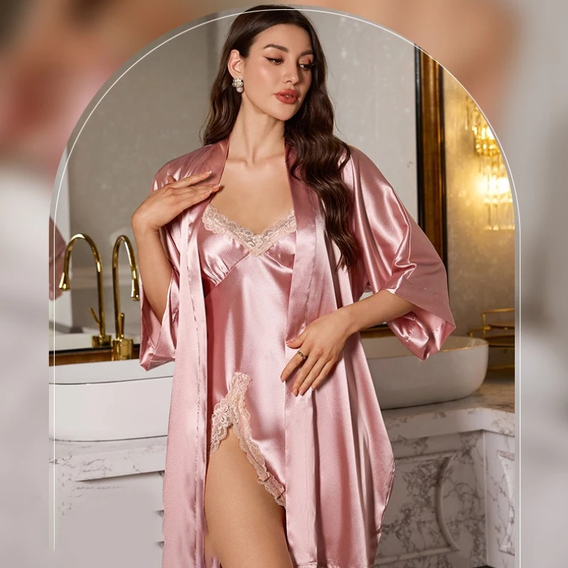 

Cool Feeling, ледяной шелк, чистый цвет, носимая ночная рубашка для женщин, высококачественная, удобная, женская домашняя одежда, сексуальное платье-бретелька