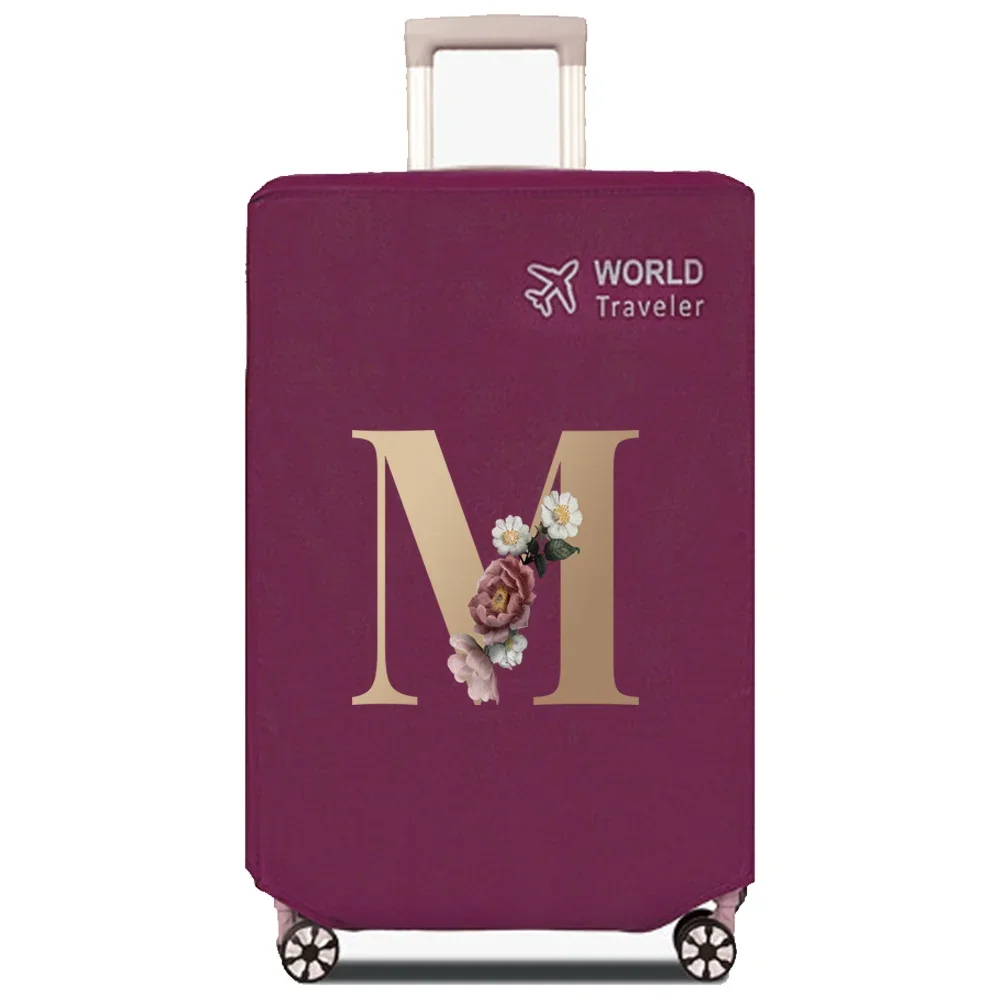 Luggage Cover Suitcase Protector Baggage Dust Case Cover Suitable for20-30 Inch Gold Letter Trolley Accessories Luggage Supplies