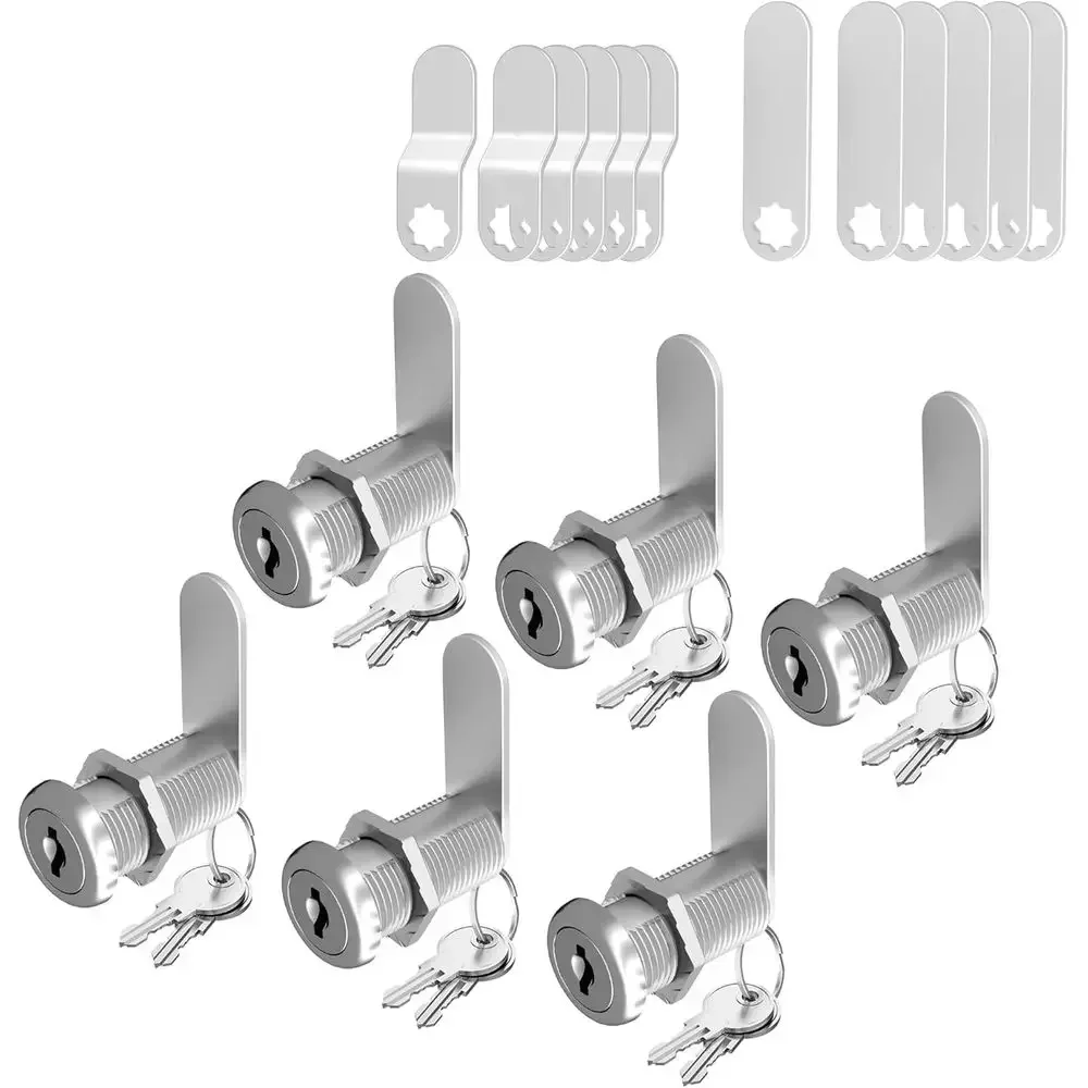 6 Pcs Cabinet Locks with Keys, 1-1/2