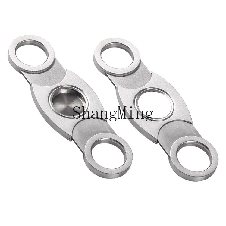 

PYH: Портативный резак для сигар из нержавеющей стали с 8-секционным лезвием, односторонний/двусторонний, для задней крышки упаковки.