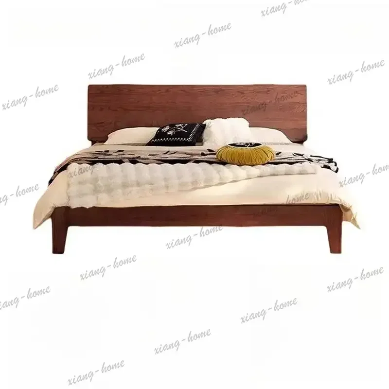 YJ Floor Hard Bedrooms Luxury Bed Queen Size Adults Couples Solid Luxury Bed Frame Platform Wooden Camas De Dormitorio Furniture
