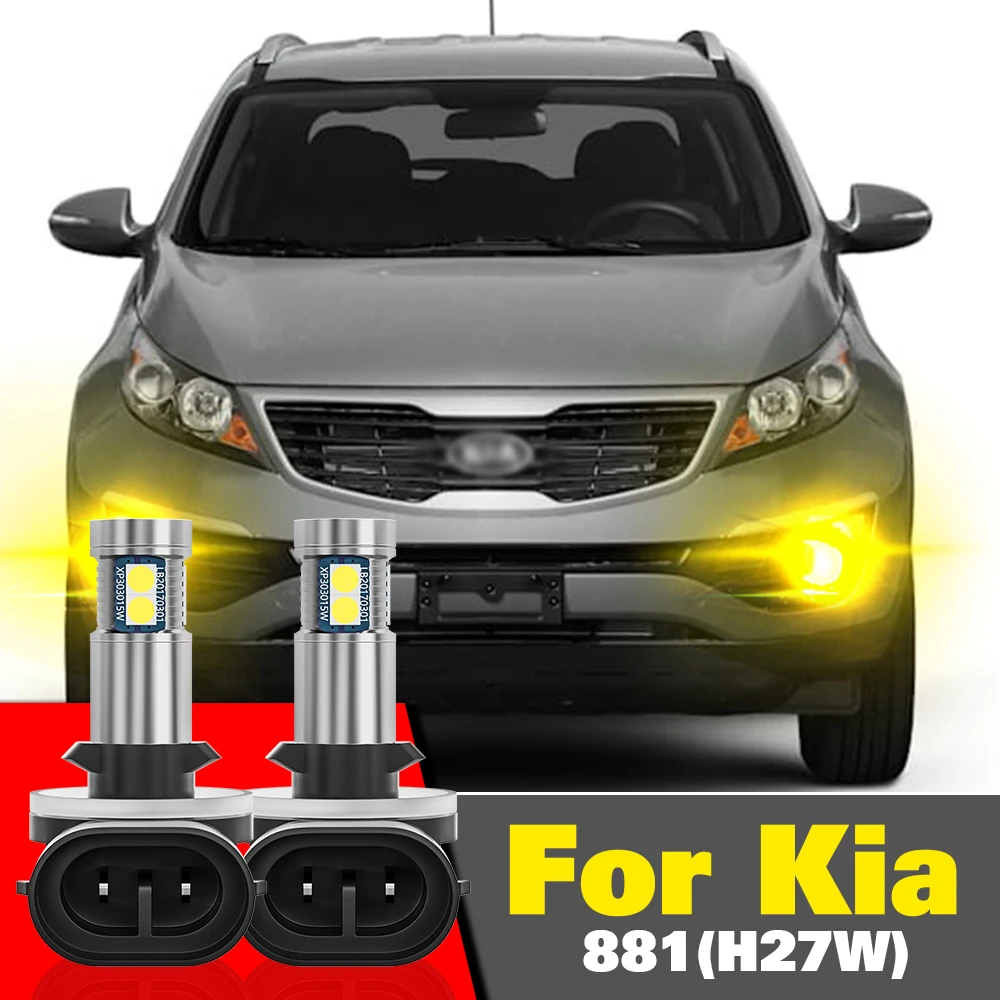 

For Kia Sportage Spectra 5 Magentis Rio 5 Sedona Sorento Rondo Borrego Forte 5 Koup Soul Atenza 2pcs LED 881 H27W Fog Light