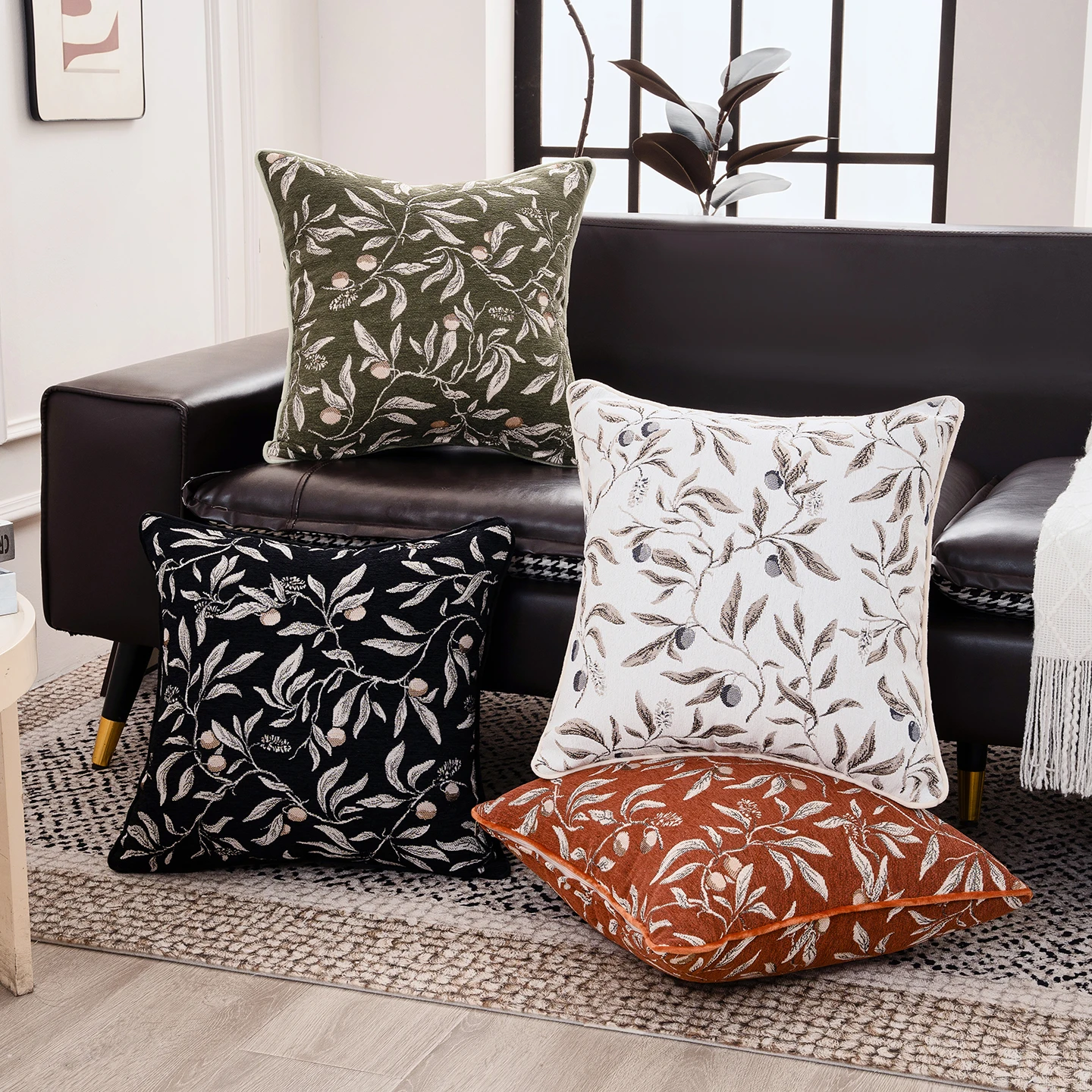 1pc Jacquard Cushion Cover for Home Soft Pillowcase Cover 45x45cm Thick Pillow Sham 55x55cm Decorative Cushion Cover