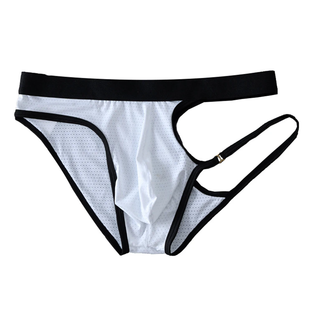 Men Hollow Low Waist Sex Briefs Underwear Mesh Breathable High Elastic Panties Bottom Erotic Hombre Male Lingerie