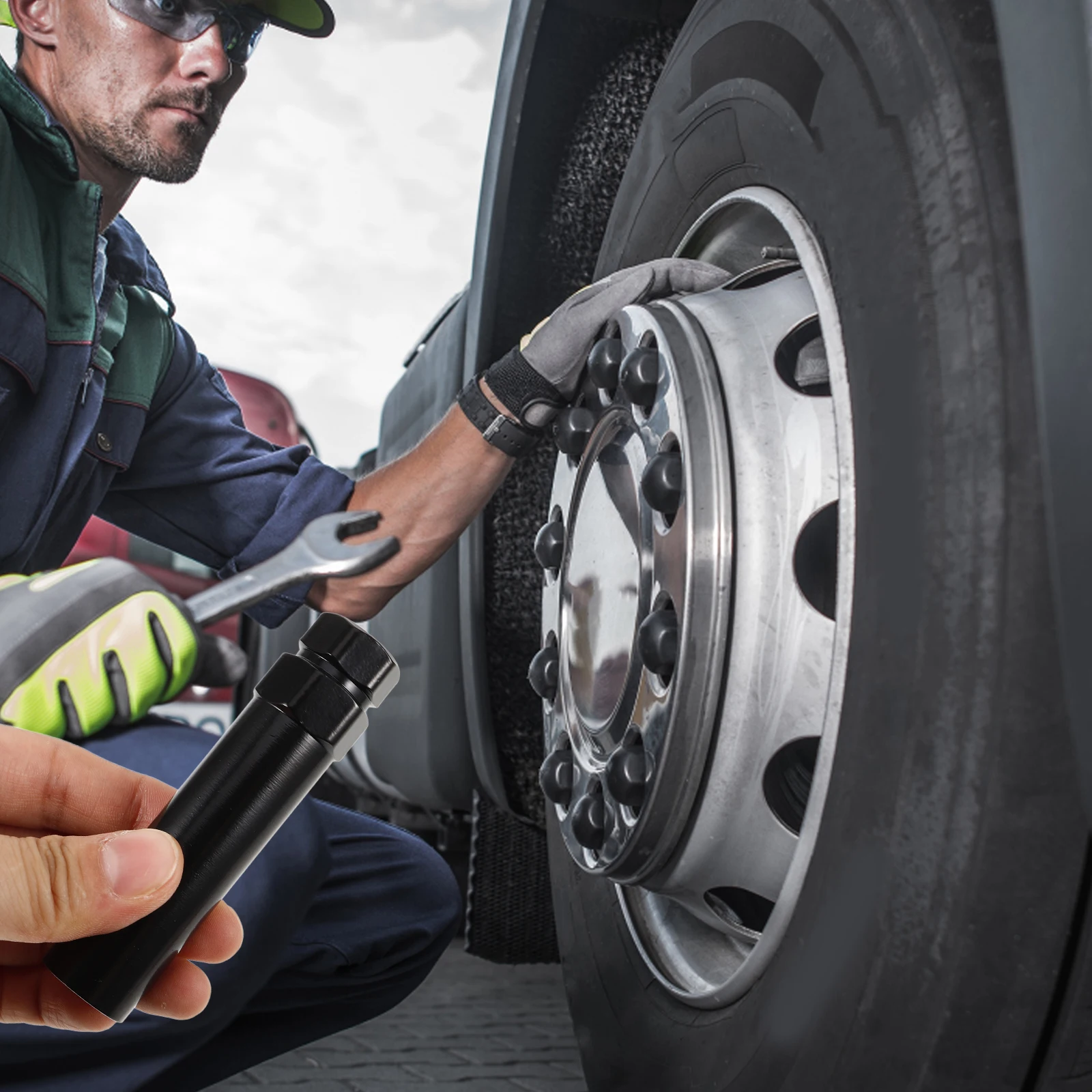 

21mm Drive Impact Socket Lug Nut Socket Thin Durable Steel Material Versatile Easy Grip Operational