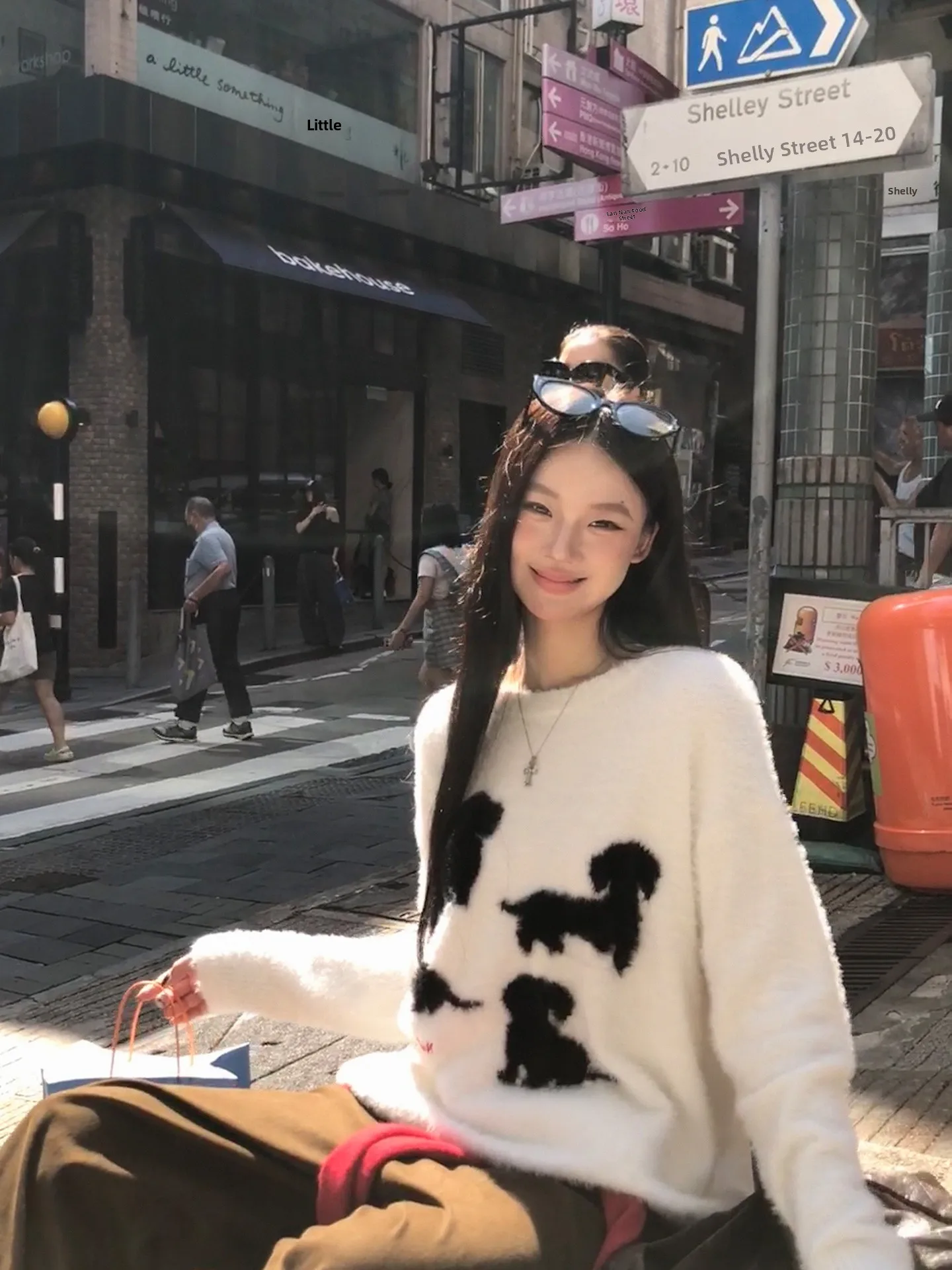 

Свободный женский вязаный свитер, белый, повседневный, ранняя осень, модная верхняя одежда, антивозрастная, удобное нейлоновое волокно, длинный све