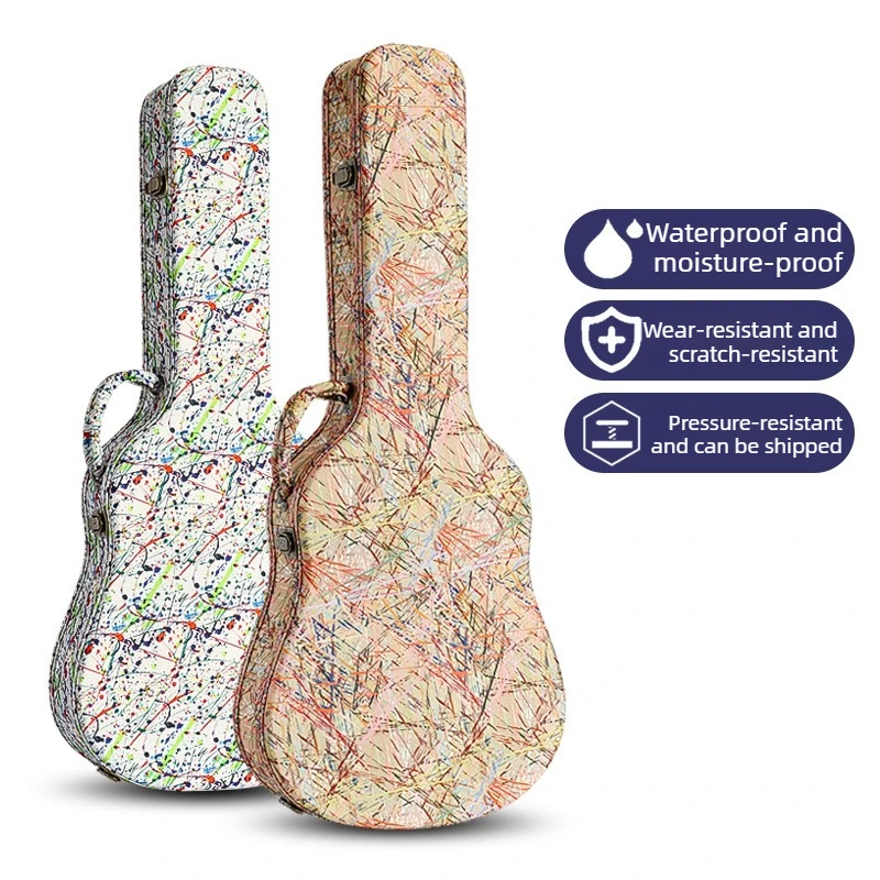 Guitar Case 40 41 Inch Acoustic Guitar Waterproof Moistureproof Hard Case Pressure Resistant Anti Fall Checkable Instrument Case