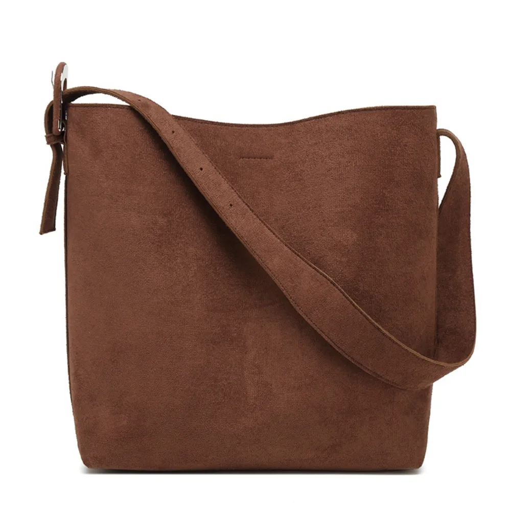 

Трансграничная новая сумка через плечо большой вместимости для поездок на работу, осень-лето 202, универсальная коричневая сумка-ведро с темпераментом