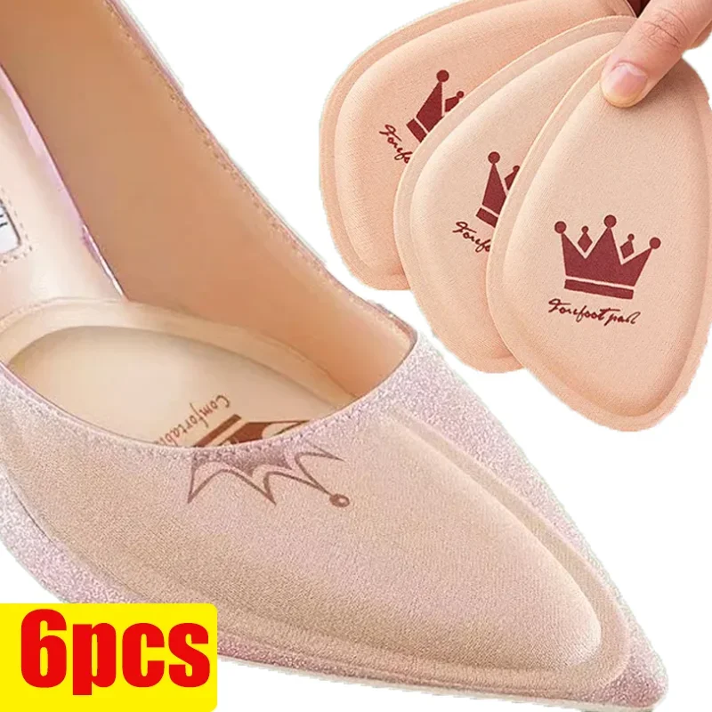 Palmilhas de meio jarda para antepé, palmilhas para mulheres, alívio da dor, almofada frontal macia para sapatos, salto alto, inserção antiderrapante, acolchoados para pés