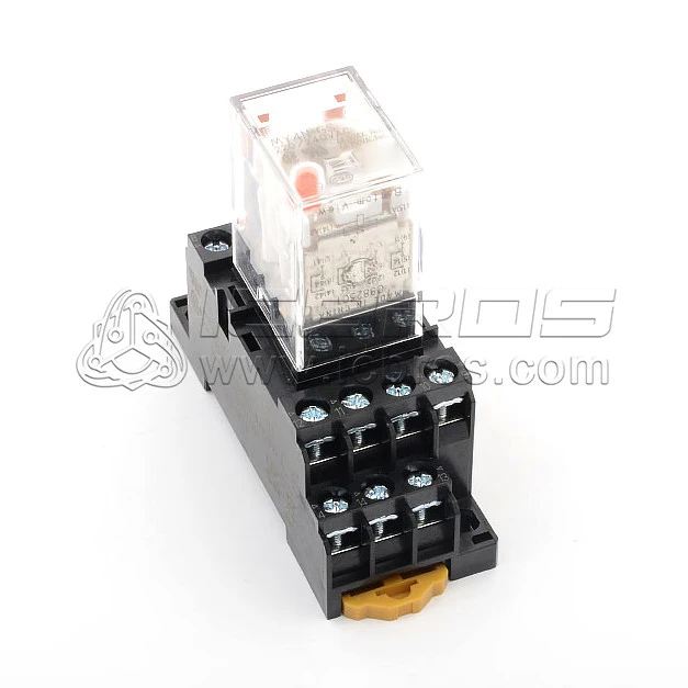 1 Set HH54P MY4NJ MY4N-J MY4NJ-GS Plug-in Relay PYF14A 12v 24v 36v 48v 110v 220v DC/AC 5A Sier ContaCt 14pins 4PDT Rele Socket