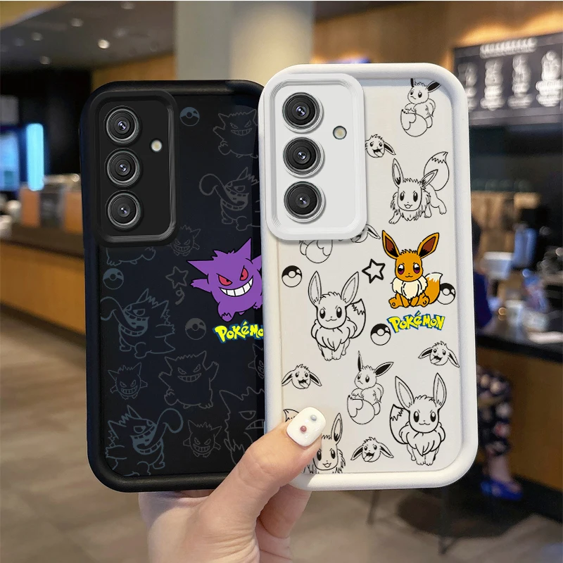 New P-Pokemon Gengar Phone Case for Samsung Galaxy A35 A34 A33 A32 5G A31 A30 A24 A23 A22 A16 A12 A06 A03 M55 TPU Dustproof Case