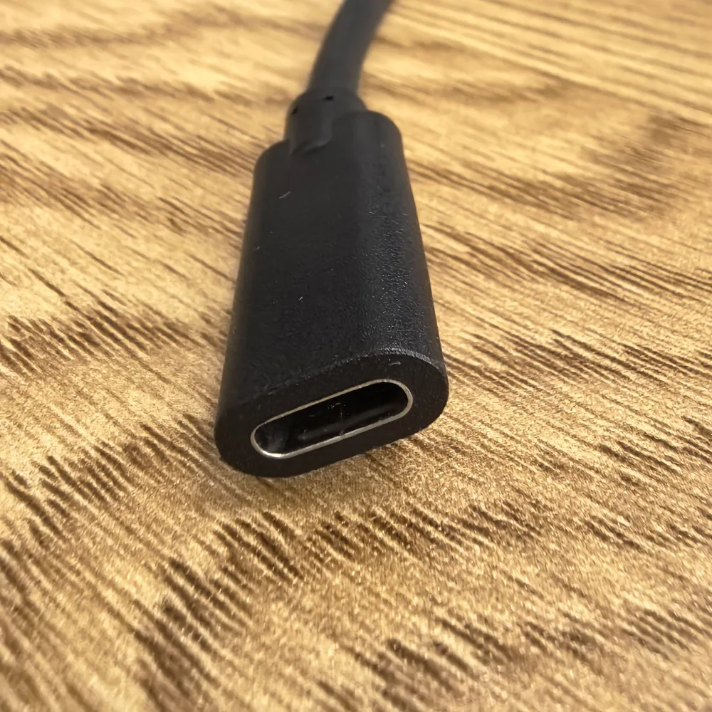 Elbow 90 Degree  USB 3.1 16Core Type-C Type C Data Extension Cable Audio Power Supply Wire Black Male to Female 20cm - view 5