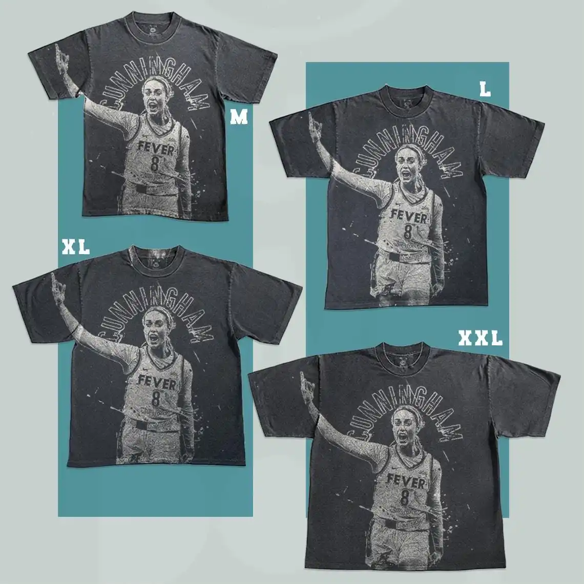 Sophie Cunningham T-Shirt: Handmade Bleached Shirt Faded Black Cotton Unisex Tee Darunee