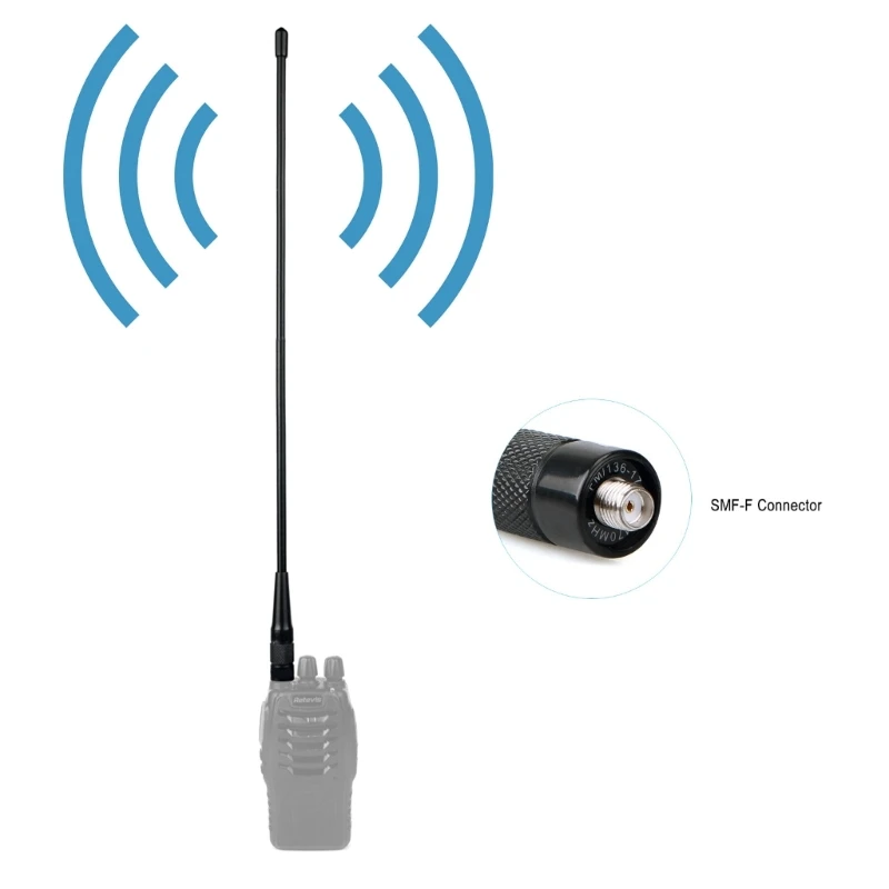 

Walkie-Talkie Antenna SMA-F RHD-771 UHF+VHF Dual-Band for Walkie-Talkie Radio H-777 RT-5R RT-B6 RT-5RV144/430Mhz