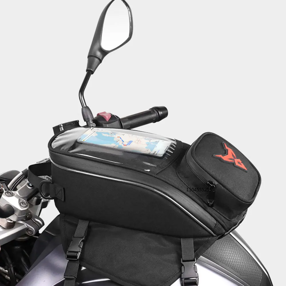 

Новая многофункциональная сумка для навигационного бака для телефона, водонепроницаемая магнитная сумка для мотоциклетного масляного топливного бака, сумка для навигационного бака