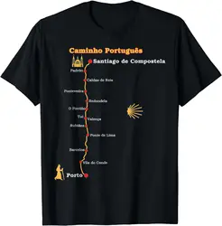 Route Caminho Português de Santiago Camino Portugues t-shirt